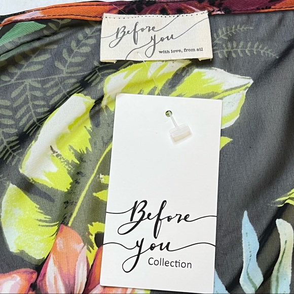 Before You Tropical Print Lightweight Sheer Kimono Size S/CH - Picture 6 of 8